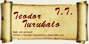 Teodor Turukalo vizit kartica